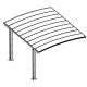 Tettoia per auto 2 pali 15m² in alluminio e policarbonato trasparente FALCON - X-METAL