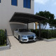 Tettoia per auto 2 pali 15m² in alluminio e policarbonato trasparente FALCON - X-METAL