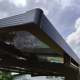 Tettoia per auto 2 pali 15m² in alluminio e policarbonato trasparente FALCON - X-METAL