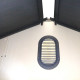 Casetta da giardino in resina spazzolata DOCKER 1,24 m² skylight + pavimento - Jobu