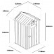 Casetta da giardino in resina spazzolata DOCKER 1,24 m² skylight + pavimento - Jobu