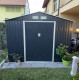 Casetta in lamiera 8,84 m² PLUS antracite + set di montaggio X-METAL
