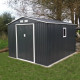 Casetta in lamiera 8,84 m² PLUS antracite + set di montaggio X-METAL