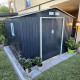 Casetta in lamiera 8,84 m² PLUS antracite + set di montaggio X-METAL