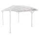 Tettoia per auto in alluminio bianco 3x4,34m e policarbonato X-METAL 6mm
