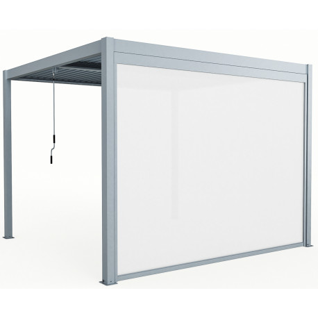 Tenda laterale scorrevole grigio chiaro 270 cm per pergola bioclimatica in alluminio X-METAL