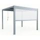 Tenda laterale scorrevole grigio chiaro 270 cm per pergola bioclimatica in alluminio X-METAL