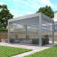 Tenda laterale scorrevole grigio chiaro 270 cm per pergola bioclimatica in alluminio X-METAL