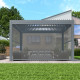 Tenda laterale scorrevole grigio chiaro 270 cm per pergola bioclimatica in alluminio X-METAL