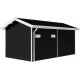 Casetta da giardino + terrazza in legno composito 28mm antracite 15m² PREMIUM - Woodlife Garden