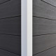 Casetta da giardino + terrazza in legno composito 28mm antracite 15m² PREMIUM - Woodlife Garden