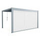 Tenda laterale scorrevole grigio chiaro 370 cm per pergola bioclimatica in alluminio X-METAL