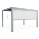Tenda laterale scorrevole grigio chiaro 370 cm per pergola bioclimatica in alluminio X-METAL