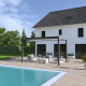 Pergola bioclimatica autoportante in alluminio antracite - lamelle bianche - 3x4m Ombrea