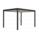 Pergola bioclimatica autoportante in alluminio antracite - lamelle bianche - 3x4m Ombrea