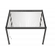 Pergola bioclimatica autoportante in alluminio antracite - lamelle bianche - 3x4m Ombrea