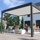 Pergola bioclimatica autoportante in alluminio antracite - lamelle bianche - 3x4m Ombrea