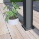 Pergola bioclimatica autoportante in alluminio antracite - lamelle bianche - 3x4m Ombrea