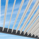Pergola bioclimatica autoportante in alluminio antracite - lamelle bianche - 3x4m Ombrea