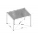 Pergola bioclimatica autoportante in alluminio antracite - lamelle bianche - 3x4m Ombrea
