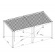 Pergola bioclimatica autoportante in alluminio antracite 3x6m Ombrea