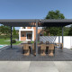 Pergola bioclimatica autoportante in alluminio antracite 3x6m Ombrea