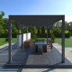 Pergola bioclimatica autoportante in alluminio antracite 3x6m Ombrea