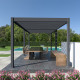 Pergola bioclimatica autoportante in alluminio antracite 3x6m Ombrea