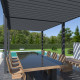 Pergola bioclimatica autoportante in alluminio antracite 3x6m Ombrea