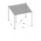 Pergola bioclimatica autoportante in alluminio bianca 3x3m Ombrea