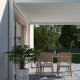 Pergola bioclimatica autoportante in alluminio bianca 3x3m Ombrea