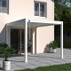 Pergola bioclimatica autoportante in alluminio bianca 3x3m Ombrea