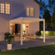 Pergola bioclimatica autoportante in alluminio bianca 3x3m Ombrea