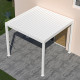 Pergola bioclimatica autoportante in alluminio bianca 3x3m Ombrea