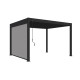 Tenda laterale antracite 300cm per pergola bioclimatica in alluminio Ombrea