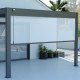 Tenda laterale antracite 400cm per pergola bioclimatica in alluminio Ombrea