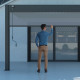 Tenda laterale antracite 400cm per pergola bioclimatica in alluminio Ombrea