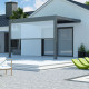 Tenda laterale antracite 400cm per pergola bioclimatica in alluminio Ombrea