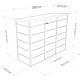Casetta da giardino modulare isolata 3x1m in antracite e bianco - pavimento incluso - Everbox