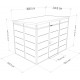 Casetta da giardino modulare coibentata 3x2m antracite e nera - pavimento incluso - Everbox