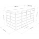 Casetta da giardino modulare coibentata 4x2m antracite e bianca - pavimento incluso - Everbox