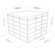 Casetta da giardino modulare coibentata 3x3m antracite e bianca - pavimento incluso - Everbox