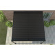 Pergola bioclimatica addossata in alluminio nero grafite 3x3m - X-METAL