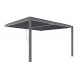 Pergola bioclimatica addossata in alluminio nero grafite 3x3m - X-METAL