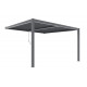 Pergola bioclimatica addossata in alluminio nero grafite 3x3m - X-METAL