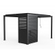 Pannello con lamelle apribili - 90 cm - nero antracite - X-METAL