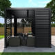 Pannello con lamelle apribili - 90 cm - nero antracite - X-METAL
