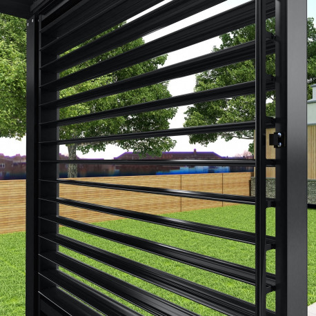 Pannello con lamelle apribili - 90 cm - nero antracite - X-METAL