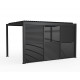 Pannello con lamelle apribili - 90 cm - nero antracite - X-METAL