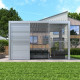 Pannello con lamelle apribili - 123 cm - grigio chiaro - X-METAL